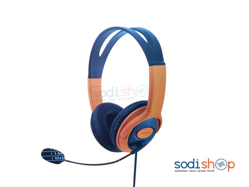 Casque Microphone X13 - Écouteur Headphone Couleur Orange SODI00