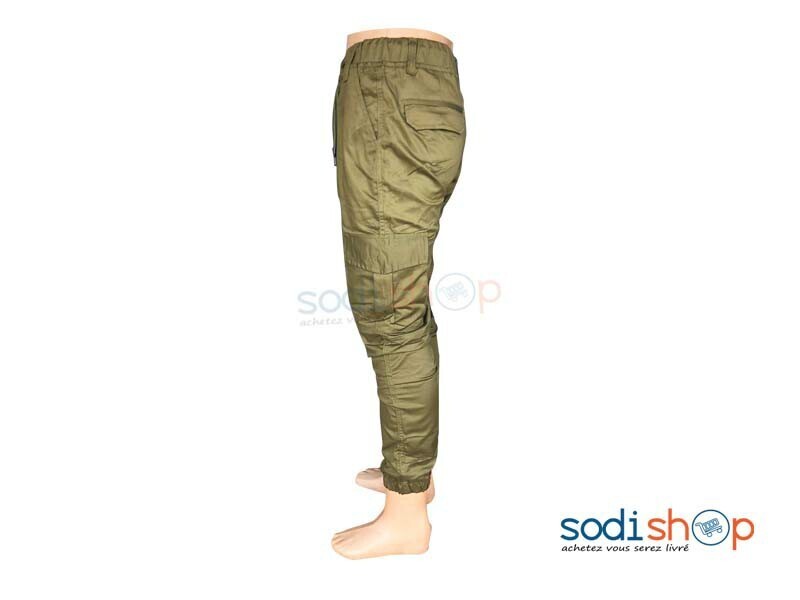 Pantalon Jogging Coupe Slim Haute Qualité - Couleur Vert BK0096 – Image 3