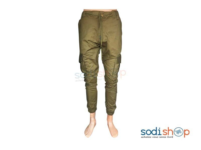 Pantalon Jogging Coupe Slim Haute Qualité - Couleur Vert BK0096 – Image 2