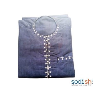 Boubou en Tissu Pour Homme Couleur Gris AY00152