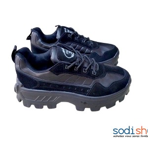 Chaussure Basket Prada Pour Homme Couleur Noir et Gris MS0076