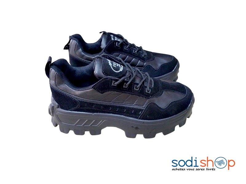 Chaussure Basket Prada Pour Homme Couleur Noir et Gris MS0076
