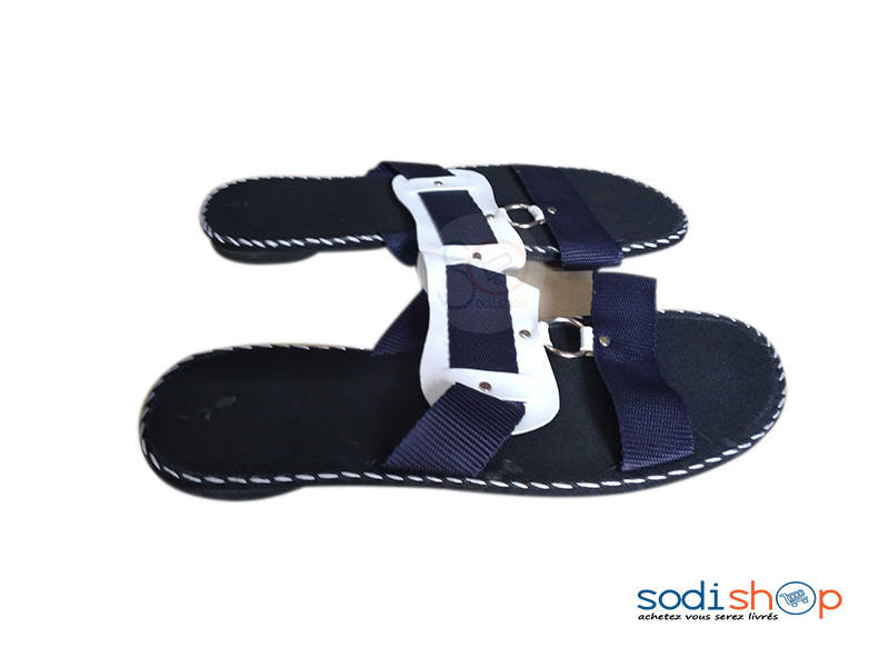Chaussure Sandale Pour Homme Couleur Noir/ Blanc MS0076