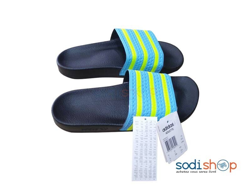 Chaussure Sandale Pour Homme en Caoutchouc Adidas Bleu / Vert MS0076