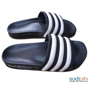 Chaussure Sandale Pour Homme en Caoutchouc Adidas Noir/ Blanc MS0076
