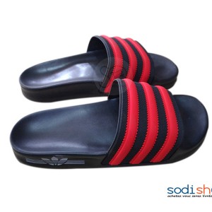 Chaussure Sandale Pour Homme en Caoutchouc Adidas Noir/ Rouge MS0076