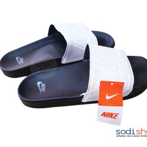 Chaussure Sandale Pour Homme en Caoutchouc Nike Noir/ Blanc MS0076