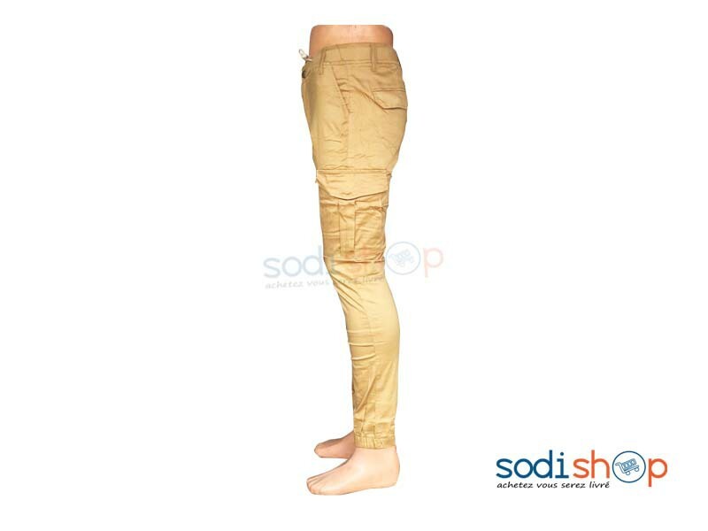 Pantalon Jogging Couleur Marron Pour Homme BK0096 – Image 3