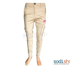 Pantalon Jogging Suprême Couleur Beige Pour Homme BK0096