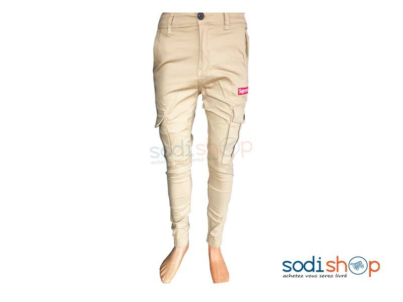 Pantalon Jogging Suprême Couleur Beige Pour Homme BK0096