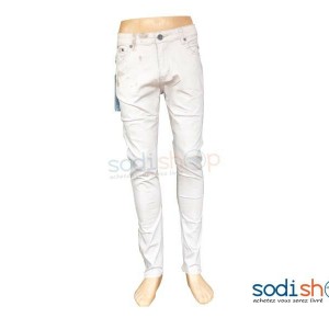 Pantalon en Jeans Slim Pour Homme Couleur Blanche BK0096
