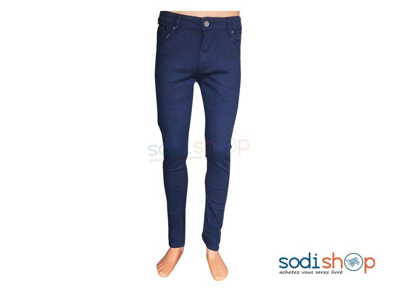 Pantalon en Jeans Slim Pour Homme Couleur Bleu Marine BK0096 – Image 3