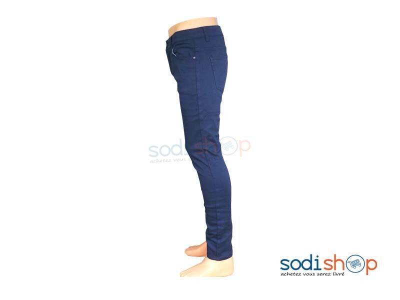 Pantalon en Jeans Slim Pour Homme Couleur Bleu Marine BK0096 – Image 2