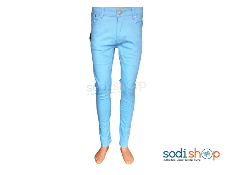 Pantalon en Jeans Slim Pour Homme Couleur Bleu BK0096