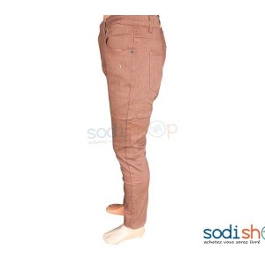 Pantalon en Jeans Slim Pour Homme Couleur Marron BK0096