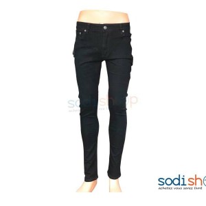 Pantalon en Jeans Slim Pour Homme Couleur Noir BK0096
