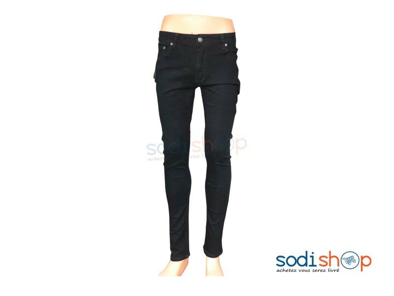Pantalon en Jeans Slim Pour Homme Couleur Noir BK0096