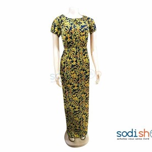 Robe En Tissu Moulante Manche Courte Style Versatile MKS00133