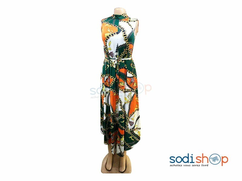 Robe En Tissu Moulante Sans Manche Style Versatile MKS00133