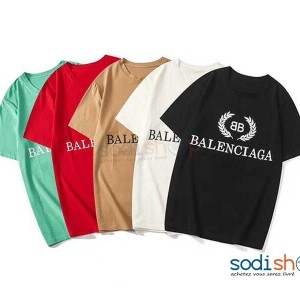 T-Shirt Personnalisé Imprimé Balenciaga Couleur Multiple BK0096