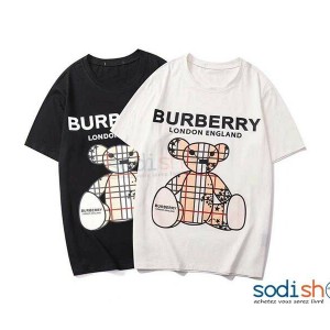 T-Shirt Personnalisé Imprimé Burberry Couleur Noir et Blanc BK0096
