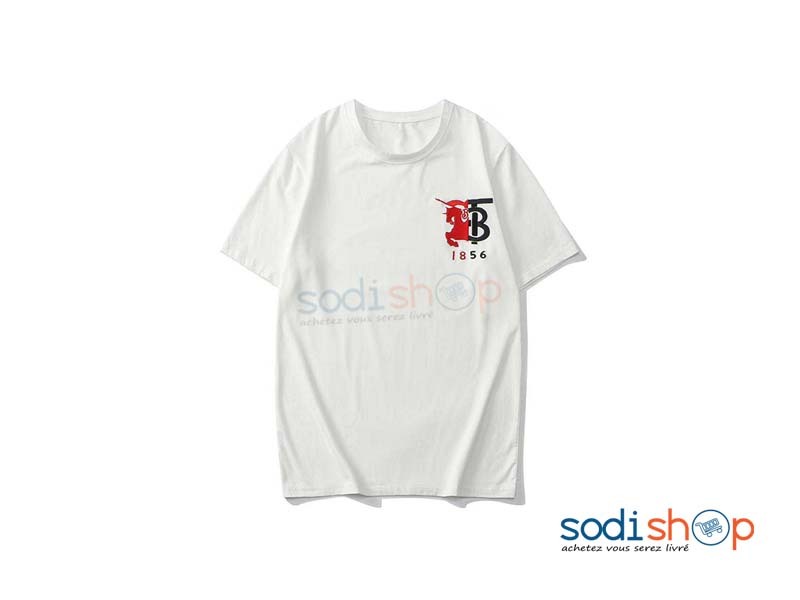 T-Shirt Burberry TB Composition en Coton - Habit Couleur Blanc BK0096