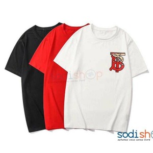 T-Shirt à Imprimé Burberry TB - Composition en Coton Habit Couleur Blanc BK0096
