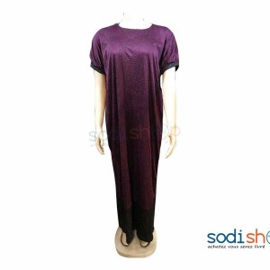 Robe Longue Tissu Élégant - Couleur Bordeaux Habit Pour Femme MKS00133