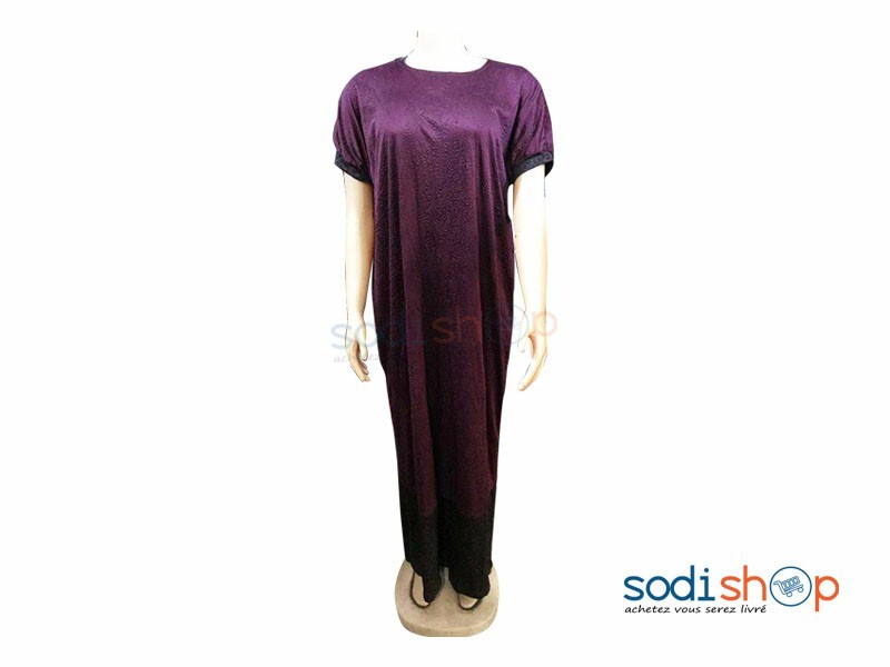 Robe Longue Tissu Élégant - Couleur Bordeaux Habit Pour Femme MKS00133