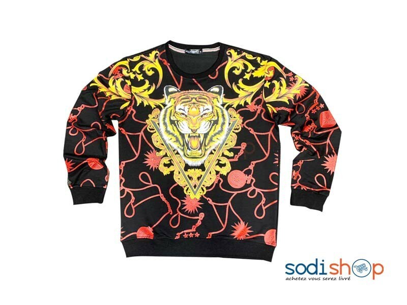 Pull-Over Vêtement en Coton - Couleur Noir et Rouge BK0096