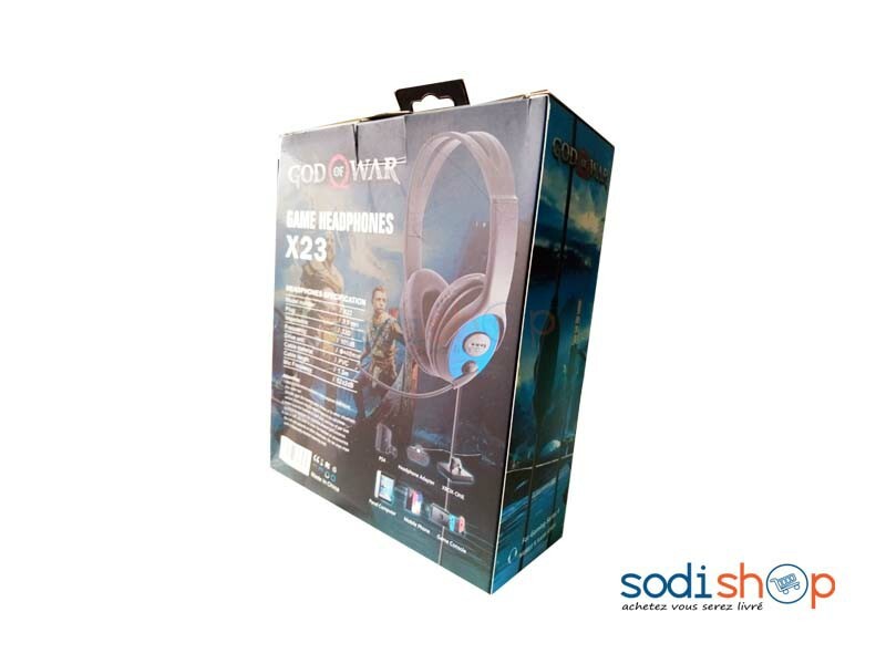 Casque Ecouteur Head phone Microphone X23 Couleur bleu et noir – SODI00 – Image 2