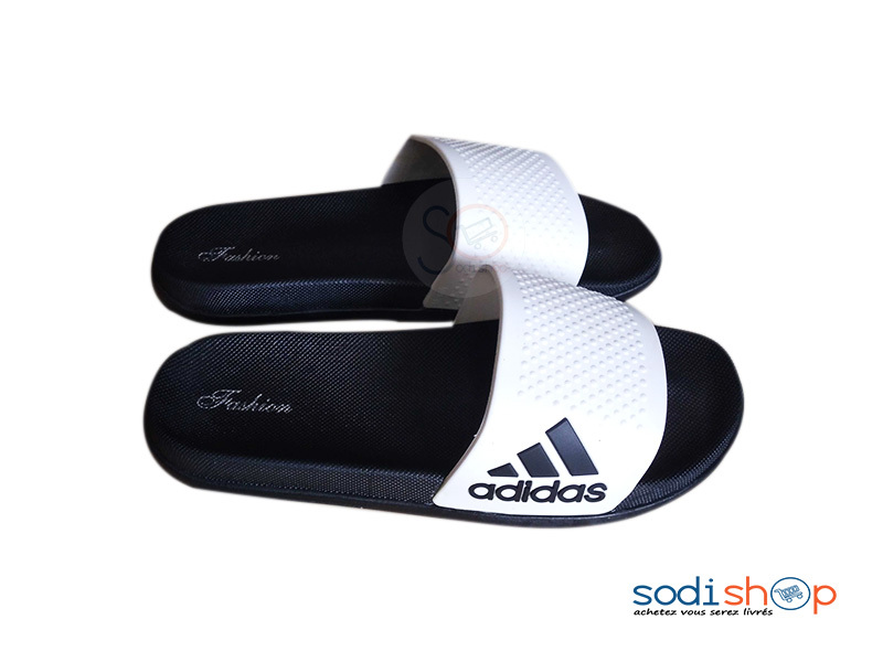 Sandales Adidas - Claquette Noir et Blanc Chaussures Tendances MS0076