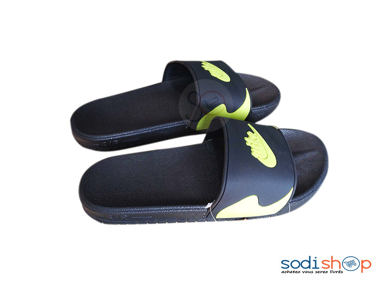 Sandales Nike - Claquette Noir et Vert Chaussures Tendances MS0076