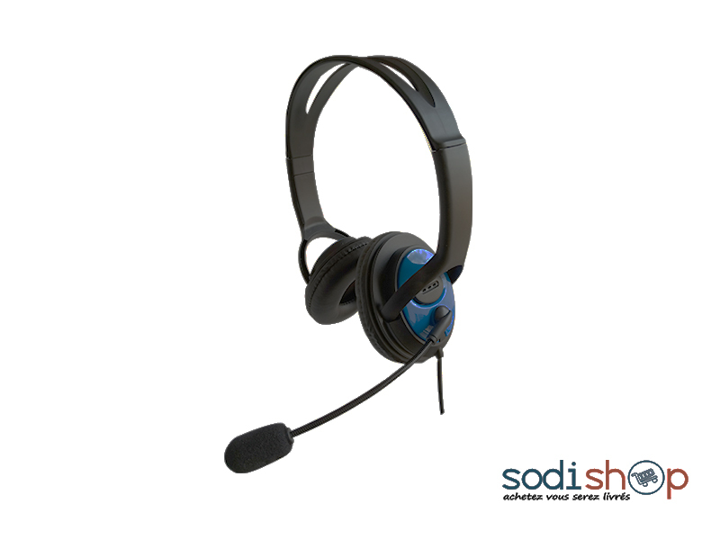 Casque Ecouteur Head phone Microphone X23 Couleur bleu et noir – SODI00