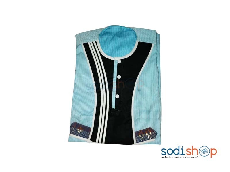 Chemise Pour Homme - Habit Stylé Couleur Noir et Bleu OD00154