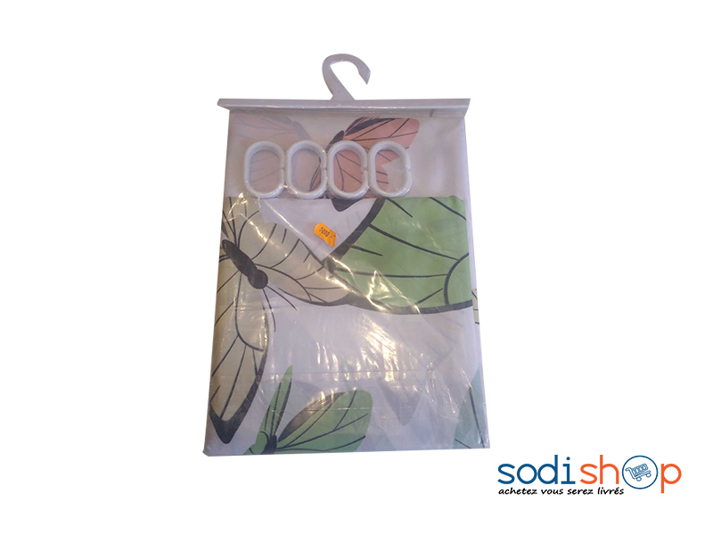Rideau De Douche - Shower Curtain Motif Papillon 180x200 cm – Couleur Blanche AK0028 – Image 2