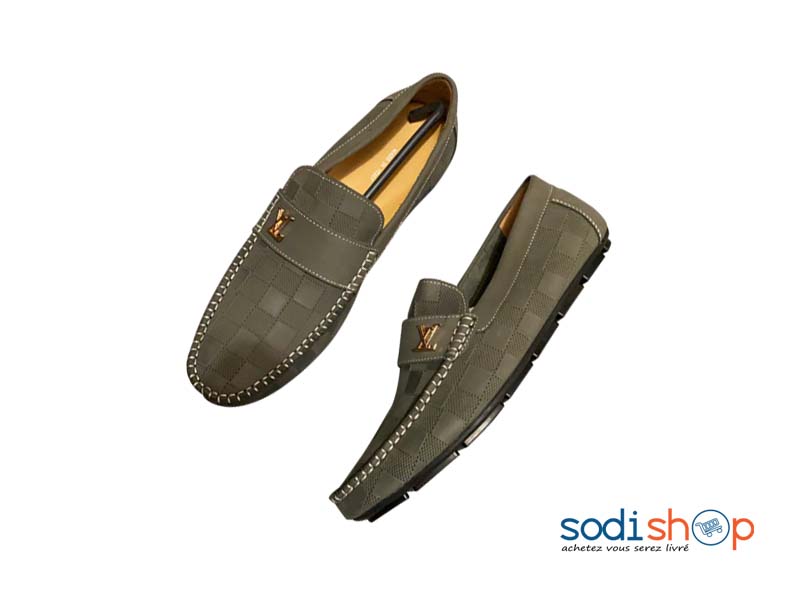 Mocassin Louis Vuitton - Chaussures de Luxe Couleur Gris de Maure Pour Homme KO00124