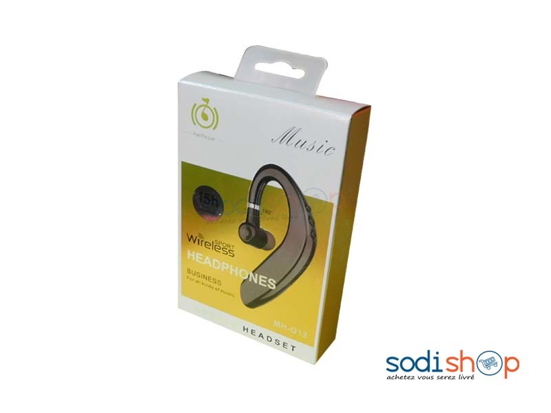Wireless Ecouteur Bluetooth Sans Fil – Head phone MH-Q12 Sport - Durée 15 SODI00 – Image 3
