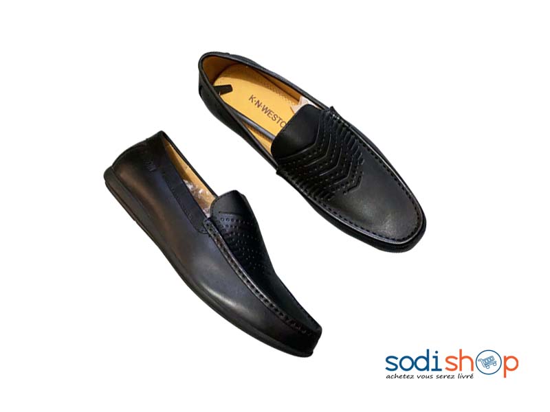 Mocassin K.N WESTON- Chaussure Class Pour Homme- Noir KO00124