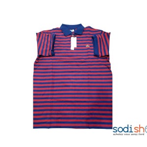 Polo Lacoste Classic - Motif Rayé Habit Couleur Rouge et Bleu GJ0058