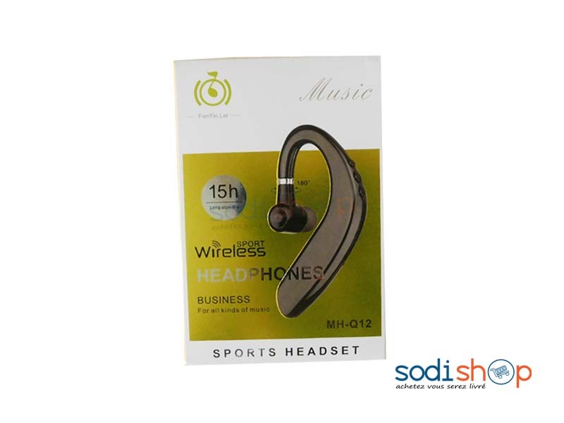 Wireless Ecouteur Bluetooth Sans Fil – Head phone MH-Q12 Sport - Durée 15 SODI00
