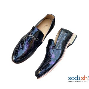 Aldo Chaussures de Luxe - Mocassin Stylé Pour Homme Couleur Noir et Violet KO00124