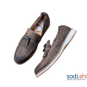 Mocassin en Cuir Classique - Couleur Marron Chaussure Pour Homme KO00124