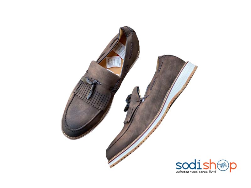 Mocassin en Cuir Classique - Couleur Marron Chaussure Pour Homme KO00124