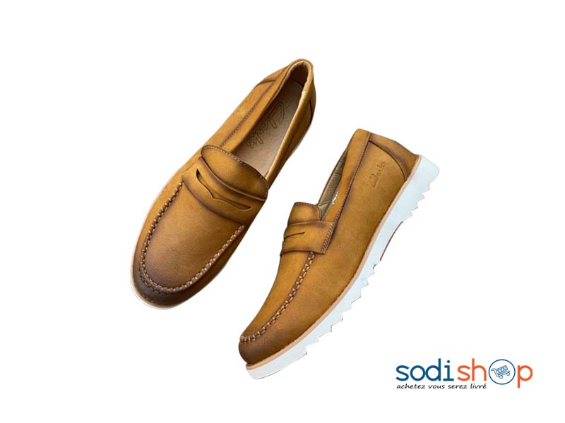 Mocassin Clarks - Chaussures Stylées Couleur Jaune Moutarde Pour Homme KO00124