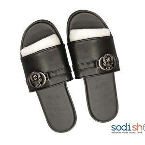 Sandales en Cuir Billionnaire Design Élégant - Chaussures Pour Homme Couleur Noir KO00124