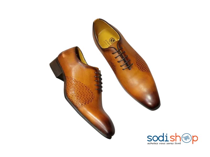 Paire De Souliers Pour Homme - Chaussure En Cuir Au Joli Design - Marron KO00124