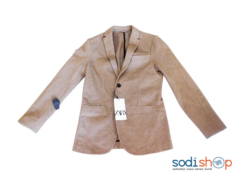 Veste Originale Zara - Blazer Chic Pour Homme Couleur Beige UN0079