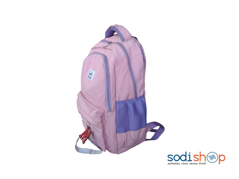 Sac à Dos Smile - Haute Qualité Couleur Rose Pour Ecolier Fille et Garçon DM00157 – Image 2