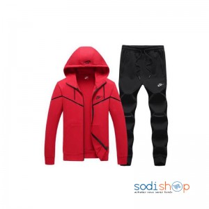 Survêtements Nike Haute Qualité - Couleur Rouge et Noir 2 Pièces WA0021